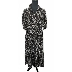 Natural Life  Dress Size S Short Sleeve Tradi Floral Print Boho Cottagecore